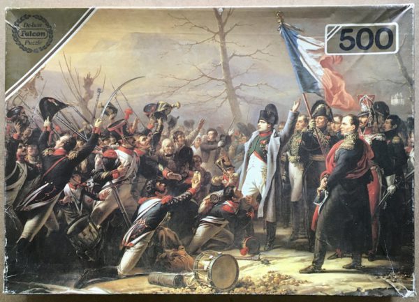 Image of the puzzle 500, Falcon, Napoleon returning from Elba, by Wilhelm Sternberg, Complete, Picture of the box