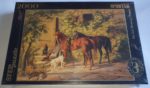 Image of the puzzle 2000, Step, Horses at the Porch, by Adam Albrecht, Factory Sealed