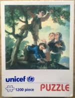 Image of the puzzle 1200, Unicef, Boys Picking Fruit, by Francisco de Goya, Complete, Picture of the box