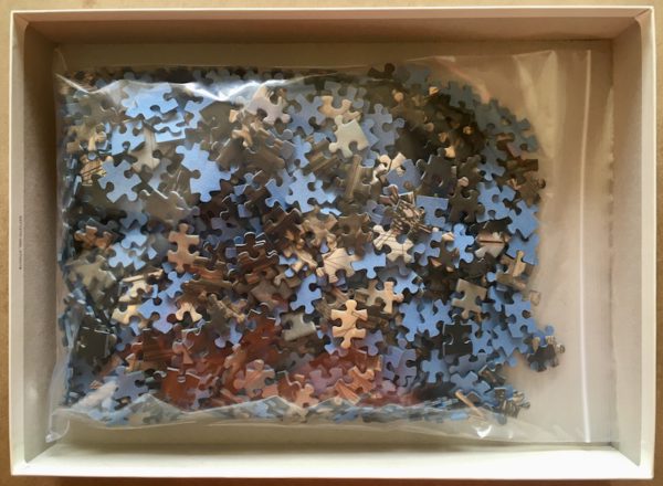Image of the puzzle 1000, Schmidt, Ship at Anchor, by Sarel Theron, Complete, Picture of the bag