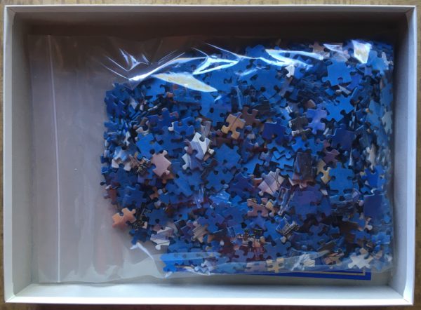 Image of the puzzle 1000, Ravensburger, Cutty Sark Sailing Ship, by Walter Pepperle, Complete, Picture of the bag