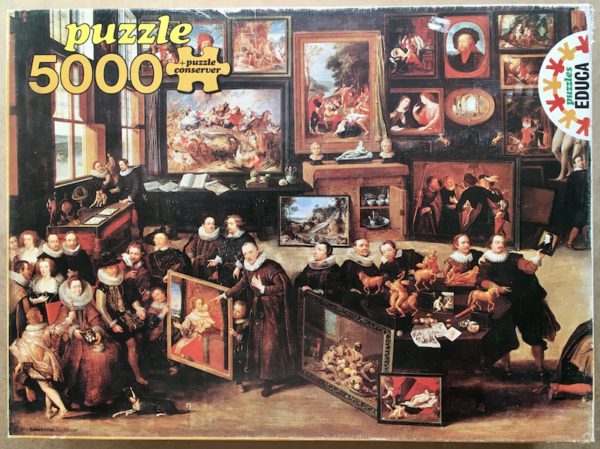 Image of the puzzle 5000, Educa, Art Studio, Rubens' House, by Willem van Haecht, Sealed Bag, Picture of the box