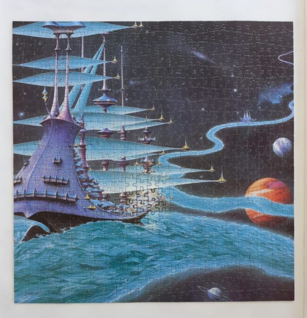 Image of the puzzle 625, Falcon, The Ether Stream, by Rodney Matthews, Complete, Picture of the puzzle assembled