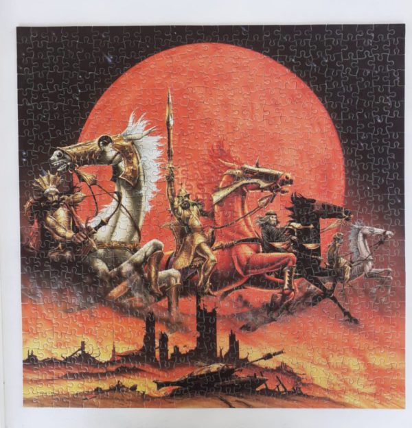 Image of the puzzle 625, Falcon, The Four Horsemen, Rodney Matthews, Complete, Picture of the puzzle assembled