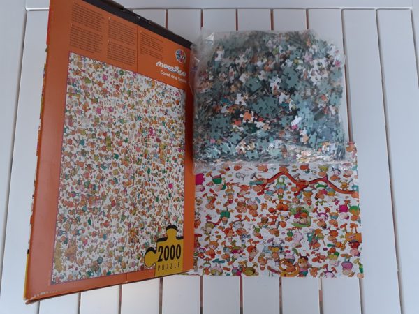 Image of the puzzle 2000, Heye, Count and Smile, Guillermo Mordillo, Sealed Bag, Picture of the bag