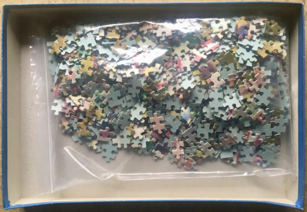 Image of the puzzle 1000, Jumbo, After a Day at the Fair, by John Seery Lester, Complete, Picture of the bag
