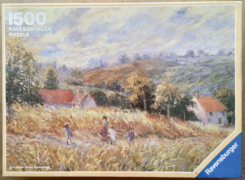 1500, Ravensburger, Summer Landscape, by Jeanette Leuers, Factory Sealed, Listed by Jorge Image of the puzzle 1500, Ravensburger, Summer Landscape, by Jeanette Leuers, Factory Sealed