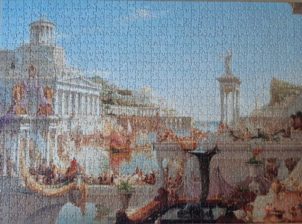 Image of the puzzle 1000, Pomegranate, The Course of Empire: Consummation, by Thomas Cole, Picture of the puzzle assembled