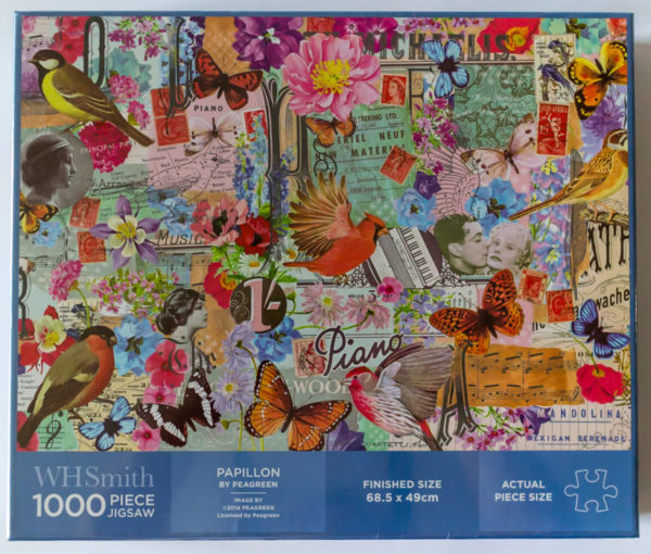 Image of the puzzle 1000, WHSmith, Papillon, Peagreen Studio, Factory Sealed