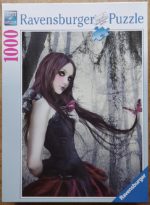 Image of the puzzle 1000, Ravensburger, Flirtatious, by Ana Cruz, Complete, Picture of the box