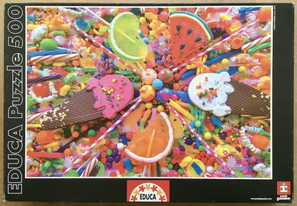 Image of the puzzle 500, Educa, Sweets, by Aimee Stewart, Complete, Picture of the box