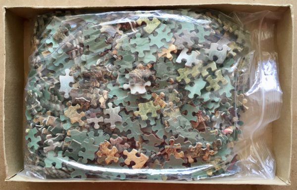Image of the puzzle 1000, MB, Stone Mill, Complete, Picture of the bag