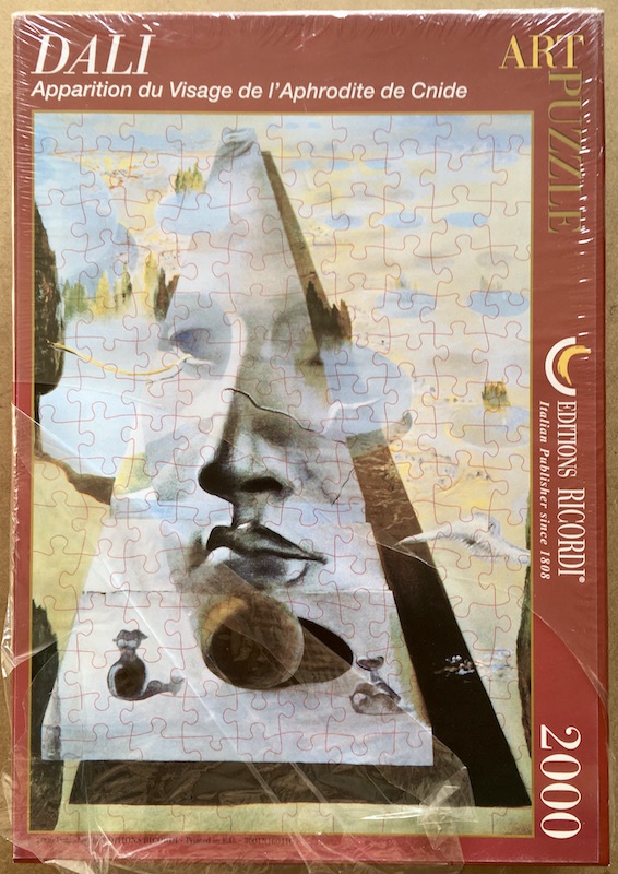 2000, Ricordi, Apparition of the Visage of Aphrodite of Cnidos in a Landscape, Salvador Dalí, 2020-09-04 Image of the puzzle 2000, Ricordi, Apparition of the Visage of Aphrodite of Cnidos in a Landscape, Salvador Dalí