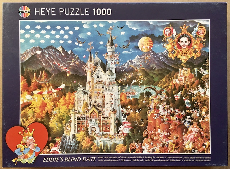 1000, Heye, Eddies Blind Date, Michael Ryba, Complete, 2020-07-19 Image of the puzzle 1000, Heye, Eddies Blind Date, Michael Ryba, Complete, Picture of the box