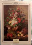 Image of the puzzle 3000, Nathan, Still Life with Flowers and Fruit, by Amalie Kärcher, Factory Sealed, Picture of the box