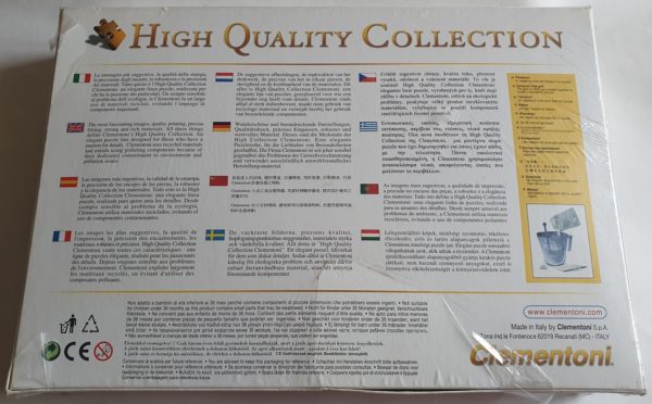 Image of the puzzle 4000, Clementoni, San Marco, Venice, Factory Sealed, Picture of the back