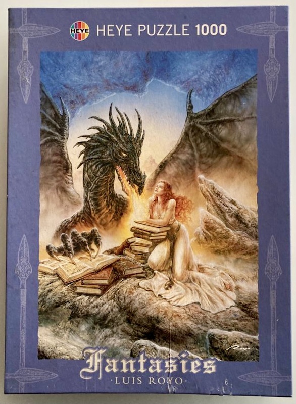 Image of the puzzle 1000, Heye, Firebreath, Luis Royo, Sealed Bag, Picture of the box