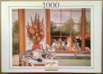 Image of the puzzle 1000, Nathan, The Cats, Madeleine Marcoux, Complete, Picture of the box