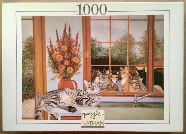 Image of the puzzle 1000, Nathan, The Cats, Madeleine Marcoux, Complete, Picture of the box