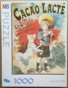 Image of the puzzle 1000, MB, Nestlé, Cacao Lacté, by Lucien Lefèvre, Complete, Picture of the box