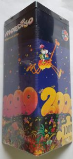 Image of the puzzle 1000, Heye, Millennium Jump, Guillermo Mordillo. Picture of the box.