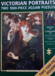 Image of the puzzle 2x1000, Peony Press, Victorian Portraits, by Dante Gabriel Rossetti, Complete, Picture of the box