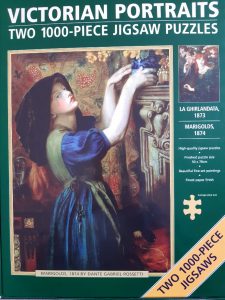 Image of the puzzle 2x1000, Peony Press, Victorian Portraits, by Dante Gabriel Rossetti, Complete, Picture of the box