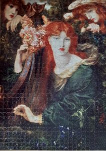 Image of the puzzle 2x1000, Peony Press, Victorian Portraits, by Dante Gabriel Rossetti, Complete, Picture of the puzzle