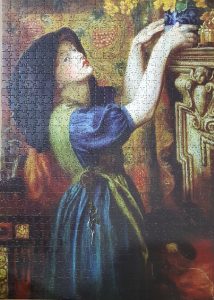 Image of the puzzle 2x1000, Peony Press, Victorian Portraits, by Dante Gabriel Rossetti, Complete, Picture of the puzzle