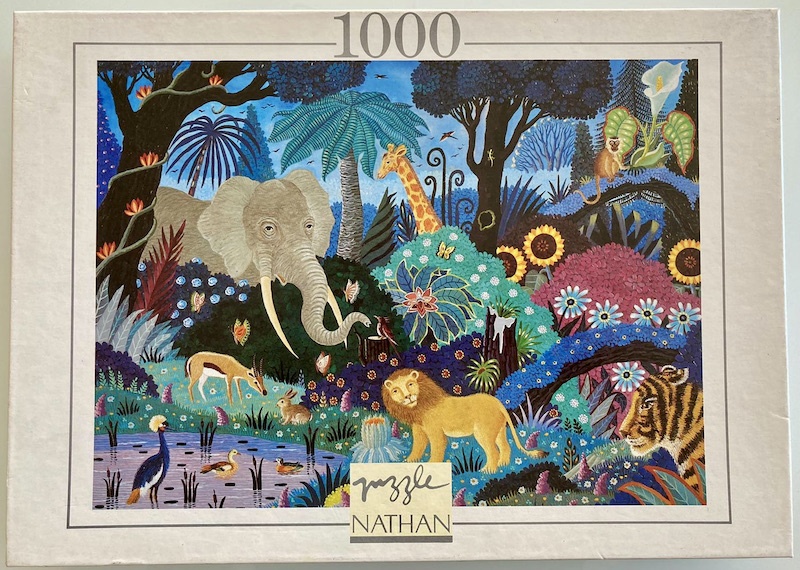 1000, Nathan, The Jungle, Alain Thomas, Sealed Bag, 2020-10-04 Image of the puzzle 1000, Nathan, The Jungle, Alain Thomas, Sealed Bag, Picture of the box
