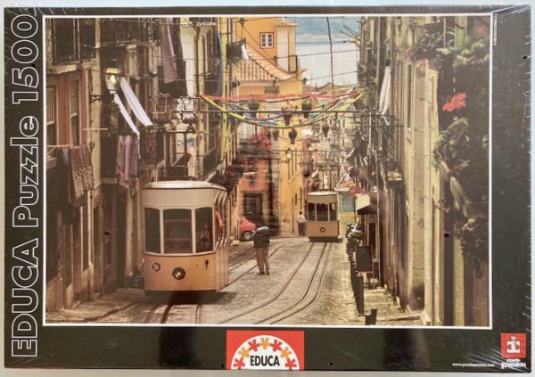Educa Old Town Lisbon Yellow Trolley 1500 Adult Stress Relief Puzzles Toys New 
