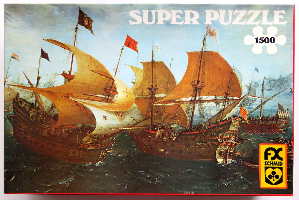 1500, F.X. Schmid, The Battle of Cadiz, by Aert Anthonisz, Complete Image of the puzzle 1500, F.X. Schmid, The Battle of Cadiz, by Aert Anthonisz, Picture of the box