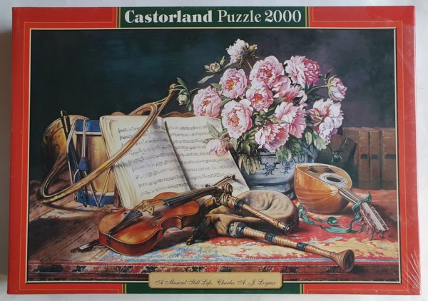Image of the puzzle 2000, Castorland, A Musical Still Life, by Charles Loyeux, Factory Sealed, Picture of the box.