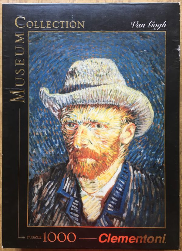 Image of the puzzle 1000, Clementoni, Self-Portrait with Felt Hat, Van Gogh, Sealed Bag, Picture of the box