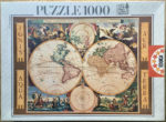 Image of the puzzle 1000, Educa, Orbis Terrarum Nova et Accuratissima Tabula, by Nicolaes Visscher I, Sealed Bag, Picture of the box