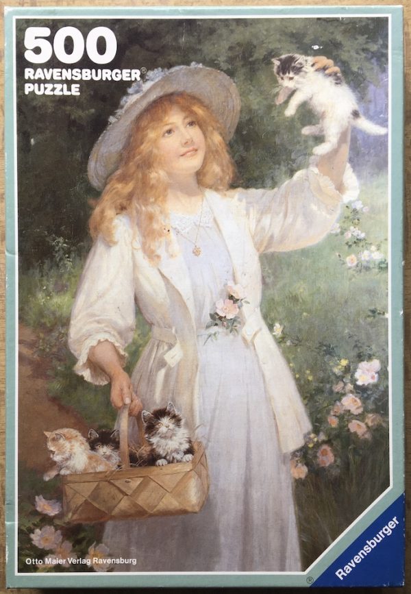 Image of the puzzle 500, Ravensburger, Kittens, Sealed Bag, Picture of the box