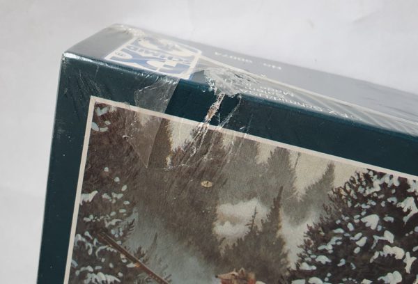 Image of the puzzle 1000, F.X. Schmid, Mystic Reflections, Richard Luce. Picture of the corner of a box.