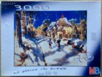 Image of the puzzle 3000, MB, A Day in the Snow, John Haskins, Complete, Picture of the box