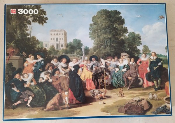 Image of the puzzle 3000, Jumbo, Outdoor Party, Dirck Hals, Sealed Bag, Picture of the box