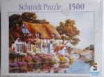 Image of the puzzle 1500, Schmidt, Thatched Cottage, Factory Sealed, Picture of the box