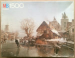 Image of the puzzle 1500, MB, Village in Winter, by Johannes Duntze, Complete, Picture of the box