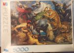 Image of the puzzle 5000, MB, The Tiger Hunt, Peter Paul Rubens, Sealed Bag, Picture of the box