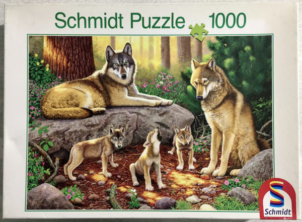 Image of the puzzle 1000, Schmidt, A Family of Wolves, Complete, Picture of the box
