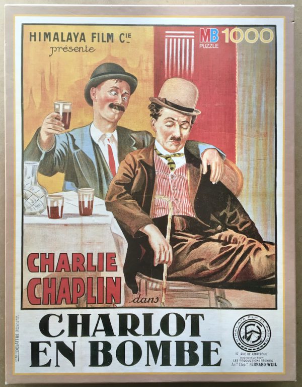 Image of the puzzle 1000, MB, Charlie Chaplin, Charlot en Bombe, Complete, Picture of the box
