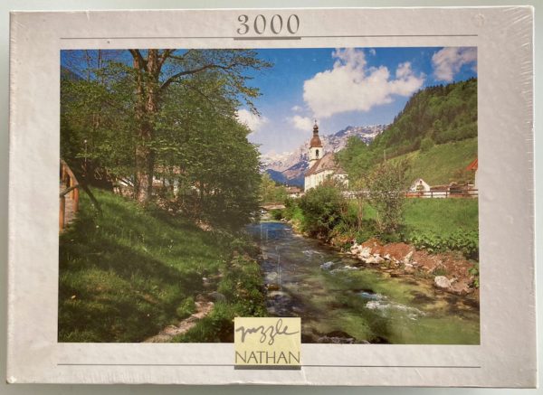 Image of the puzzle 3000, Nathan, Spring Stream, Factory Sealed, Picture of the box