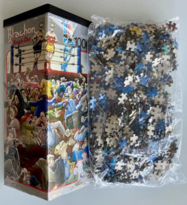 Image of the puzzle 1000, Heye, Knock-Out, by Roger Blachon, Sealed Bag, Picture of the bag
