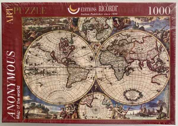 Image of the puzzle 1000, Ricordi, 1000, Ricordi, Nova Totius Terrarum Orbis Tabula, by Justus Danckerts, Factory Sealed