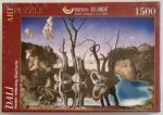 Image of the puzzle 1500, Ricordi, Swans Reflecting Elephants, Salvador Dalí, Picture of the box