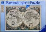 Image of the puzzle 5000, Ravensburger, Antique World Map, by Henricus Hondius, Sealed Bag, Picture of the box