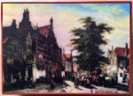 Image of the puzzle 1200, Hema, Cheese Market with the Weigh House in Enkhuizen, by Cornelis Springer, Picture of the box